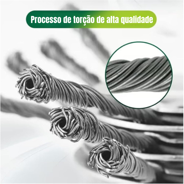A cabeça de corte tem 6 ramificações em aço inoxidável