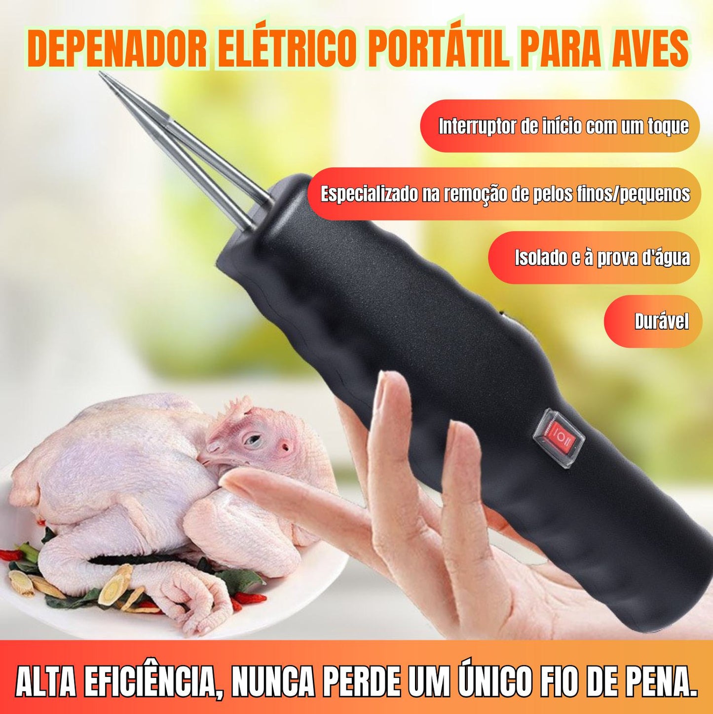 Depenador De Aves Portátil E Manual