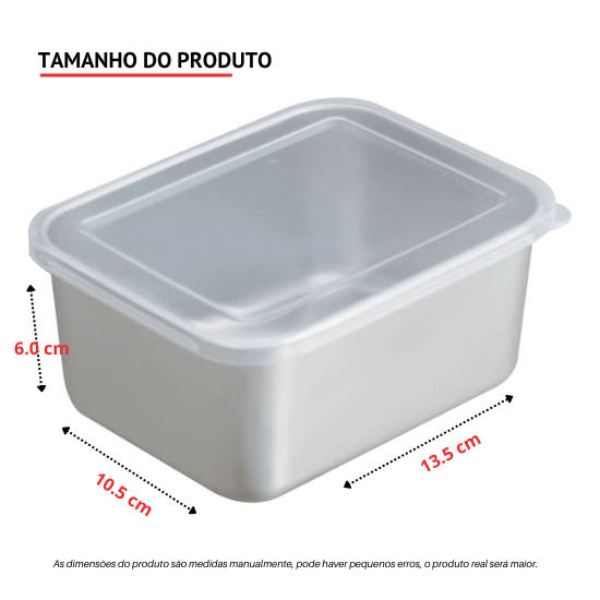 Conjunto de caixa em aço inoxidável 316 com tampa (13,5*10,5*6cm)