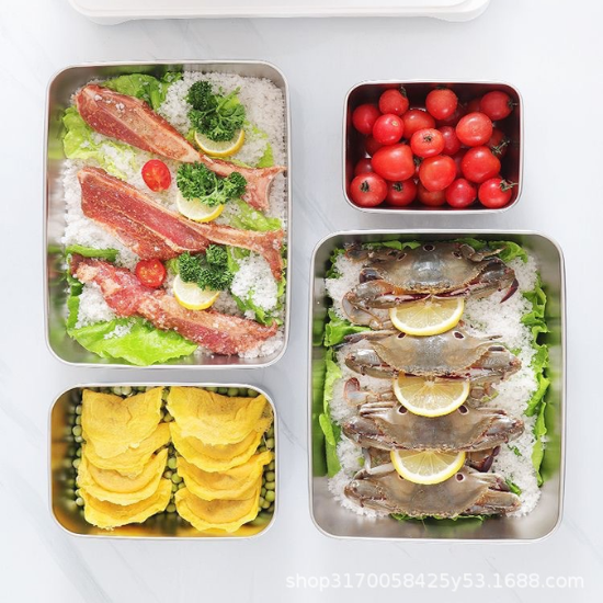 A caixa de aço inoxidável 304 mantém os alimentos frescos até 1 mês