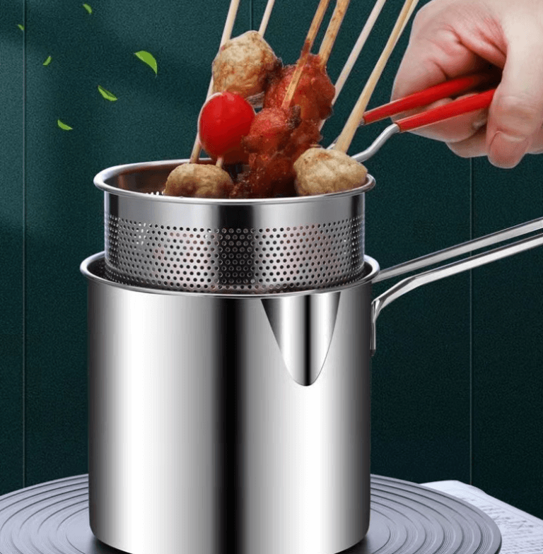 Frigideira Multifuncional De Aço Inoxidável 304, Frigideira Com Filtro Economizador De Óleo (HA)