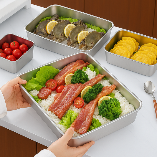 A caixa de aço inoxidável 304 mantém os alimentos frescos até 1 mês